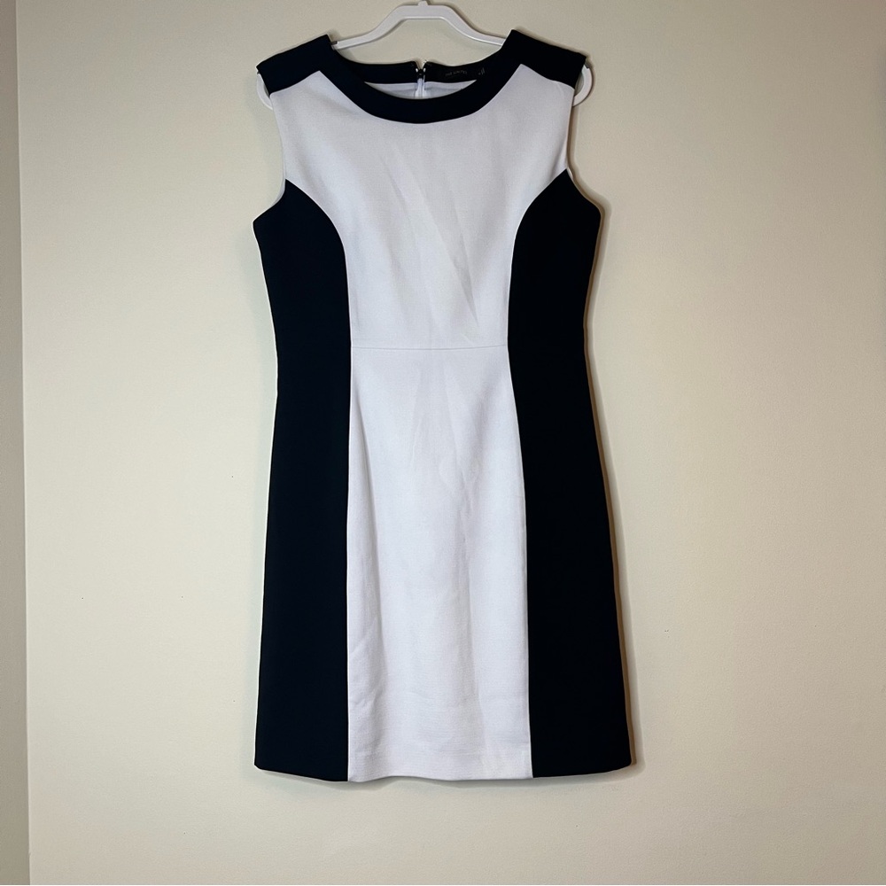 The Limited white & black colorblock dress business work wear‎ sleeveless 10